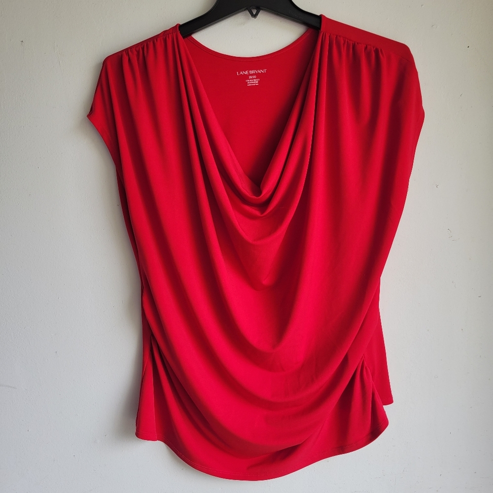 Lane Bryant - Red scoop neck, sleeveless blouse- 18/20